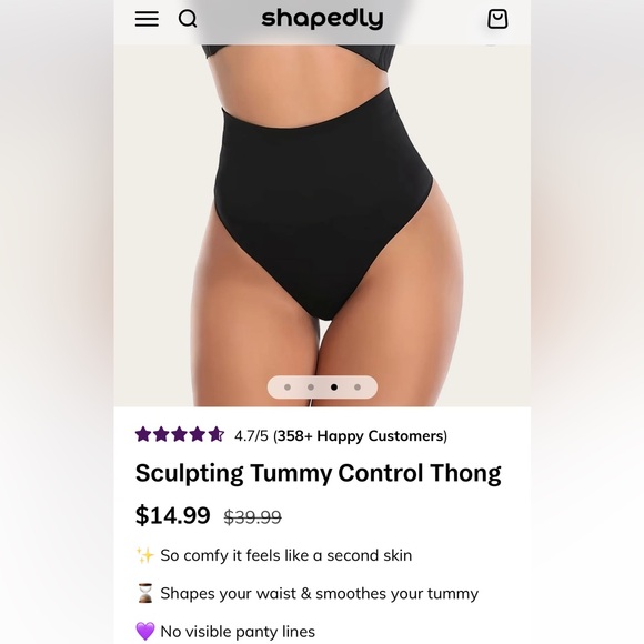 Push-up Bra and Shapewear set. Bra is size 34-36DD. Shapewear fits sizes M-L. - Picture 2 of 5